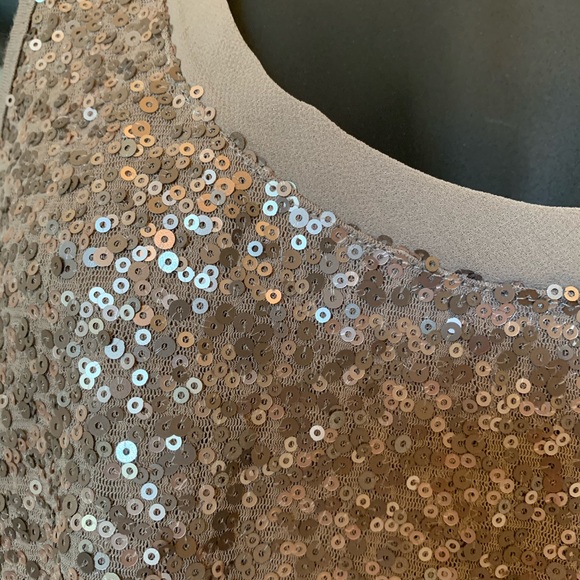 Express Gold Sequin Top - Picture 2 of 5